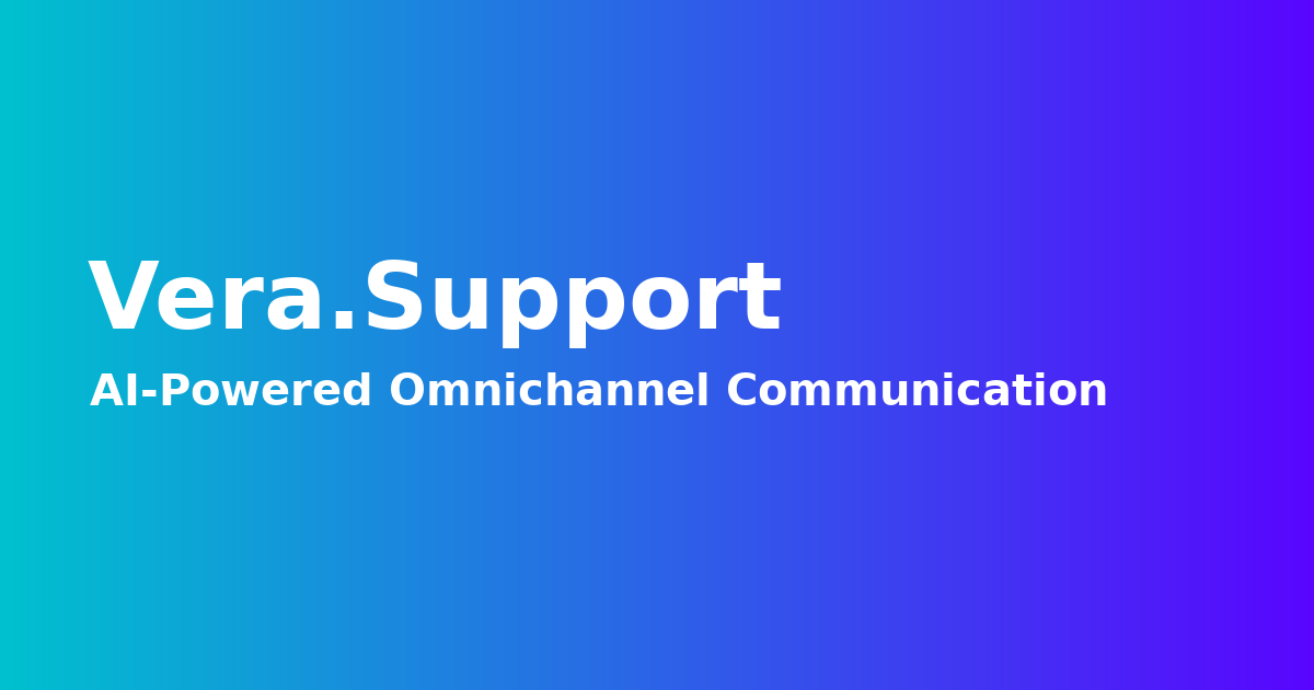 We'd love to hear from you · Vera.Support